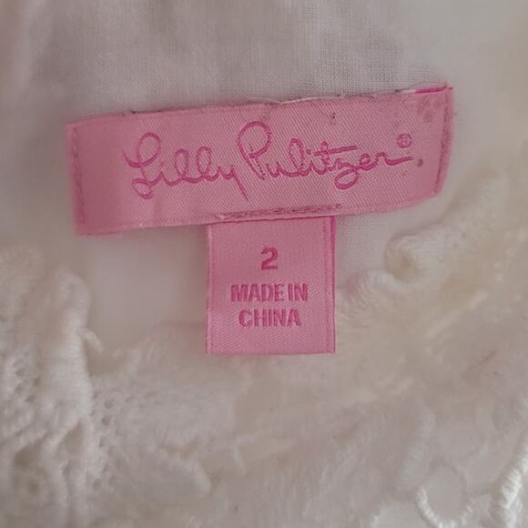 Lilly Pulitzer Reeve Shift Butterfly Lace Dress Resort White Papillion Lace 2 - Picture 5 of 13